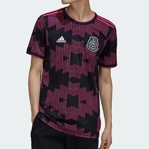 adidas Mexico Home Jersey Mens XL Black Pink Aeroready 2021 Gold Cup